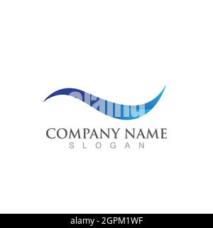 Water wave icon vector Stock Vector