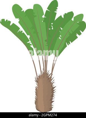 Palm tree icon, cartoon style Stock Vector