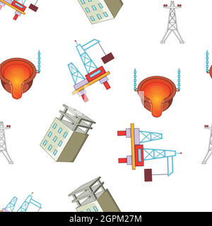 Construction pattern, cartoon style Stock Vector