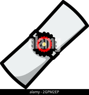 Icon Of Diploma Stock Vector