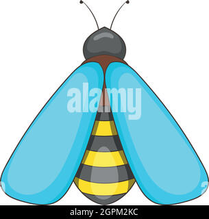 Bee icon, cartoon style Stock Vector