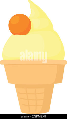 Ice cream icon, cartoon style Stock Vector