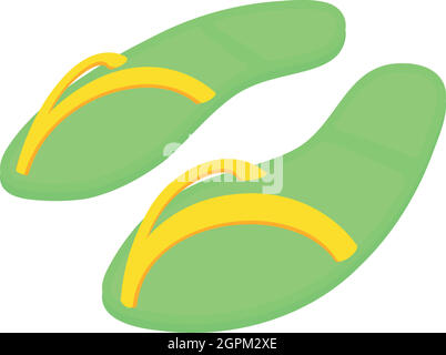 Flip flop icon, cartoon style Stock Vector