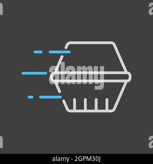 Food box vector flat icon. Delivery sign Stock Vector