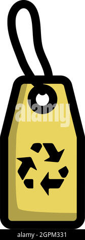 Tag With Recycle Sign Icon Stock Vector
