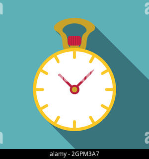 Stopwatch icon, flat style Stock Vector