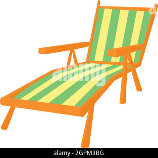 Recliner icon, cartoon style Stock Vector