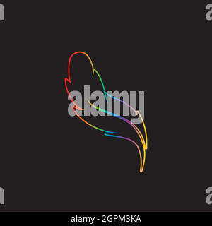 feather logo symbol vector template Stock Vector