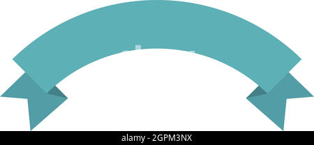 Blank ribbon. Blue banner scroll. Title template Stock Vector