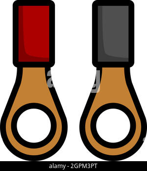 Connection Terminal Ring Icon Stock Vector
