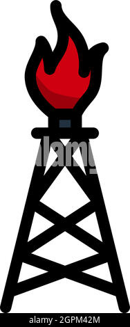 Gas Tower Icon Stock Vector