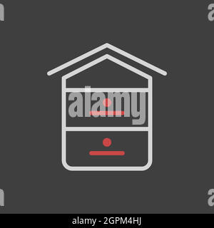 Beehive vector flat icon. Farm animal sign Stock Vector