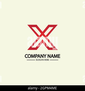 X Letter Logo Template vector icon Stock Vector