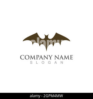 bat vector icon logo template Stock Vector