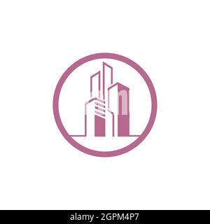 Modern simple square line art building Stock Vector Image & Art - Alamy