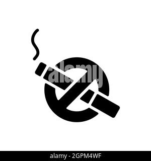 No smoking sign vector flat isolated glyph icon Stock Vector