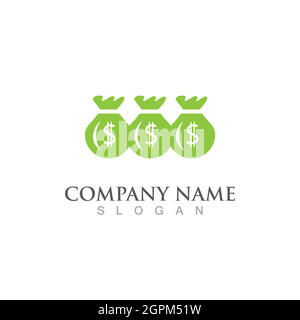Money Bag icon Template vector Stock Vector