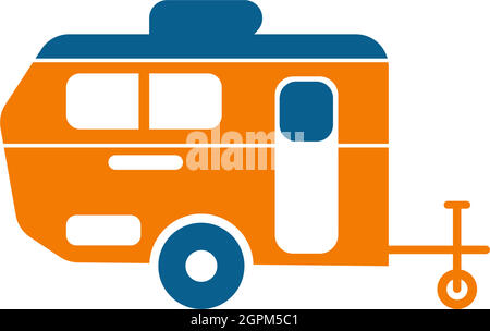 Simple caravan mobile icon logo design vector Stock Vector