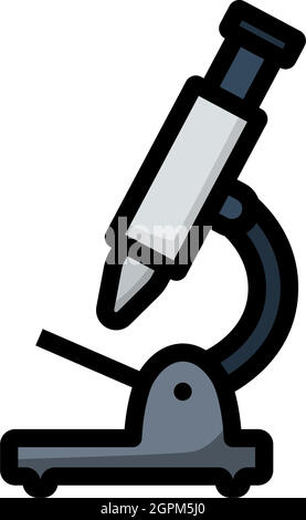 Icon Of School Microscope Stock Vector