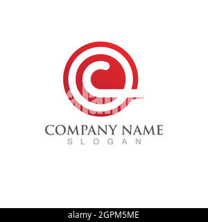 C Letter Logo Template Stock Vector