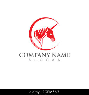 Horse Logo Template Vector icon Stock Vector
