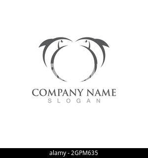 Fish salmon logo template. Creative vector Stock Vector