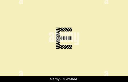LETTER E LOGO DESIGN WITH FINGER PRINT DESIGN FOR ILLUSTRATION USE Stock Vector