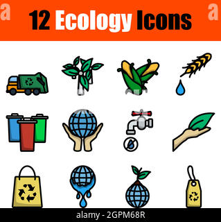 Ecology Icon Set Stock Vector