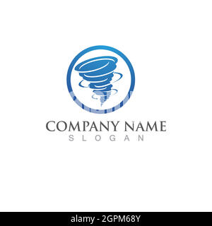 Tornado logo and symbol icon vector image Stock Vector