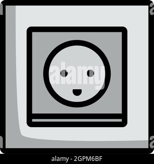 Austria Electrical Socket Icon Stock Vector
