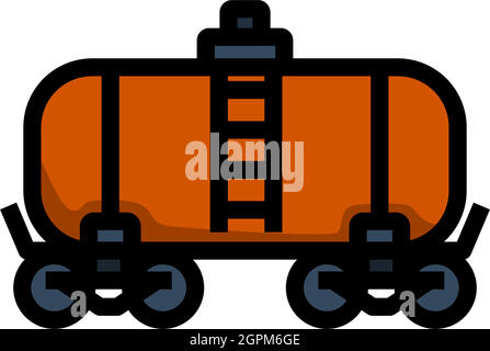 Oil Railway Tank Icon Stock Vector