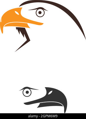Falcon, Eagle Bird Logo Icon Design Vector Template Stock Vector
