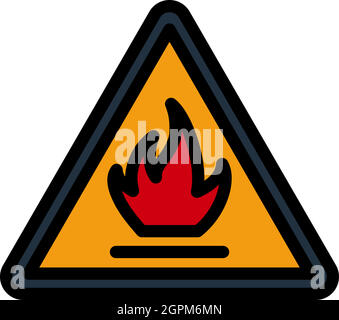 Flammable Icon Stock Vector
