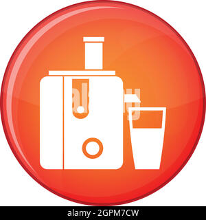 Juicer icon, flat style Stock Vector