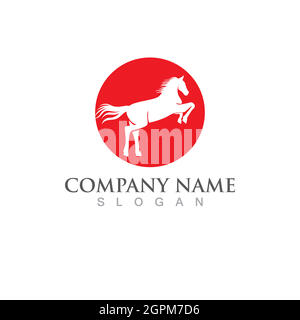 Horse Logo Template Vector icon Stock Vector
