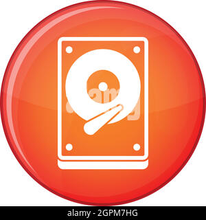 HDD icon, flat style Stock Vector