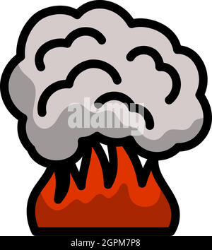 Fire And Smoke Icon Stock Vector