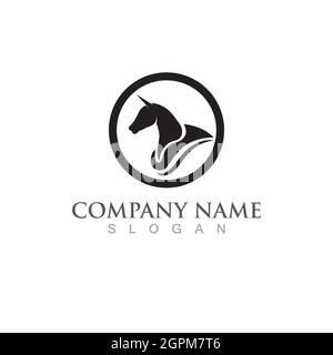 Horse Logo Template Vector icon Stock Vector