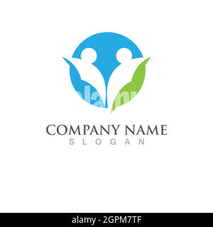 Family care health logo vector Stock Vector