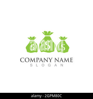 Money Bag icon Template vector Stock Vector