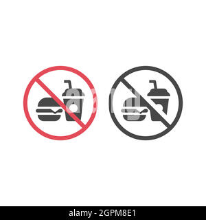 No food red prohibition vector sign Stock Vector