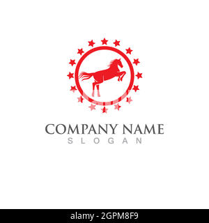 Horse Logo Template Vector icon Stock Vector