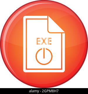 File EXE icon, flat style Stock Vector