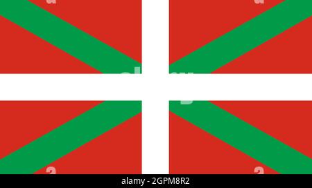 The flag of the Basque Country Spain Autonomous Community in Europe Stock Photo