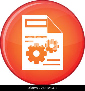 Web setting icon, flat style Stock Vector