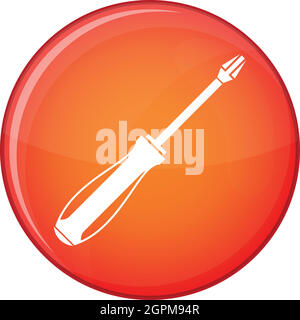 Screwdriver icon, flat style Stock Vector