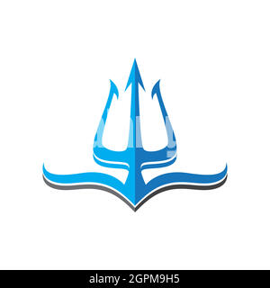 Trident Logo Template vector icon Stock Vector