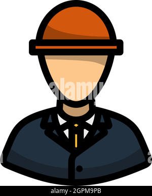 Electric Engineer Icon Stock Vector
