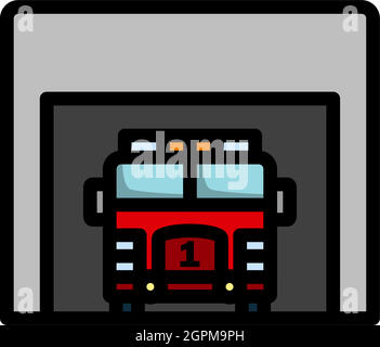 Fire Station Icon Stock Vector