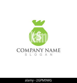 Money Bag icon Template vector Stock Vector